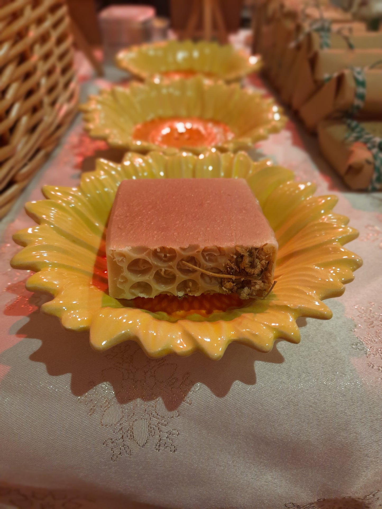 Sunflower soap dish